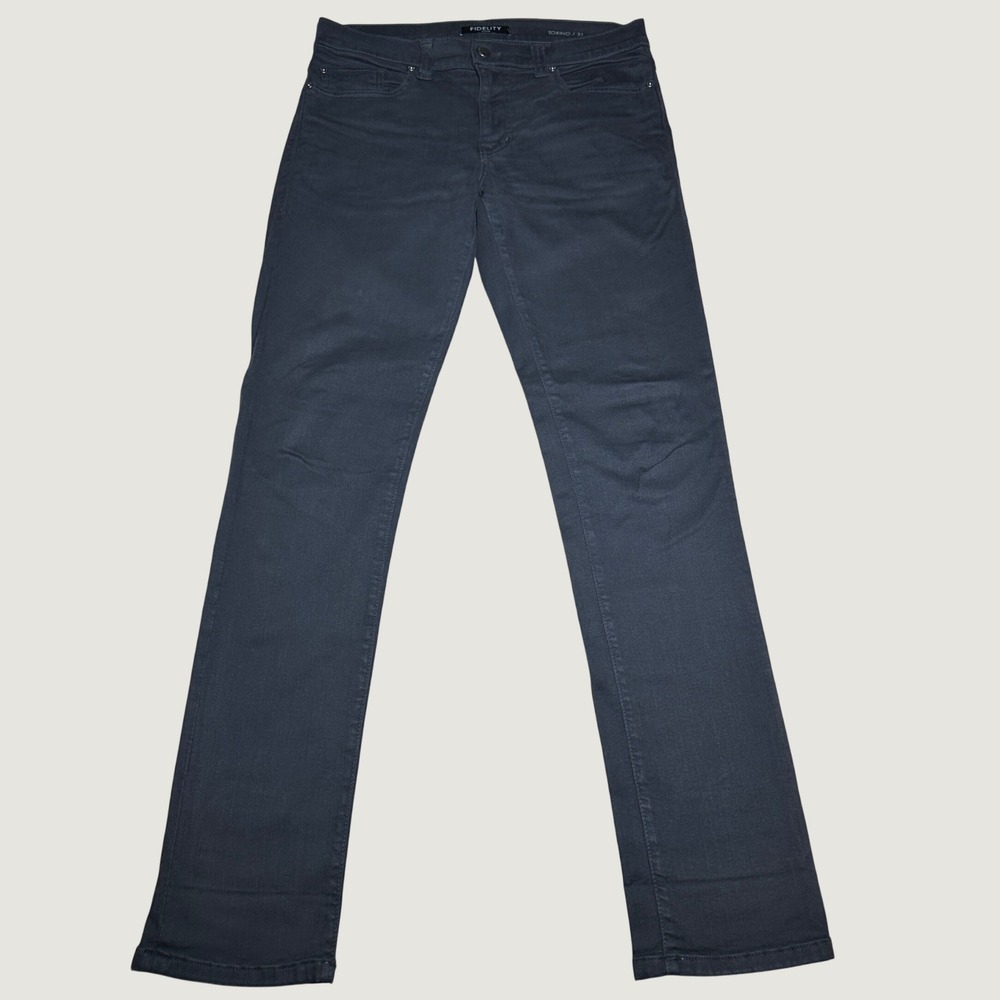 Fidelity Torino Jeans Mens 31x34 Slim Fit Stretch Made in USA Anchor Grey M21397